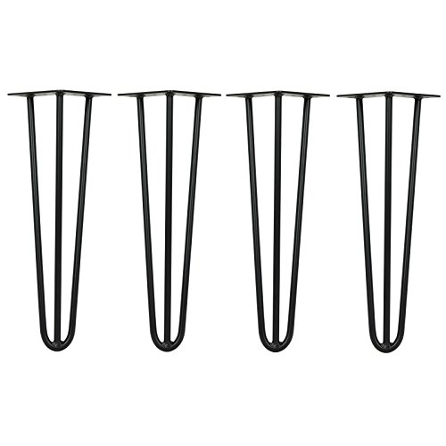 Preisvergleich Produktbild Hartleys 4er Set Haarnadel-Tischbeine mit Dreifachstab, Längen und Stärken