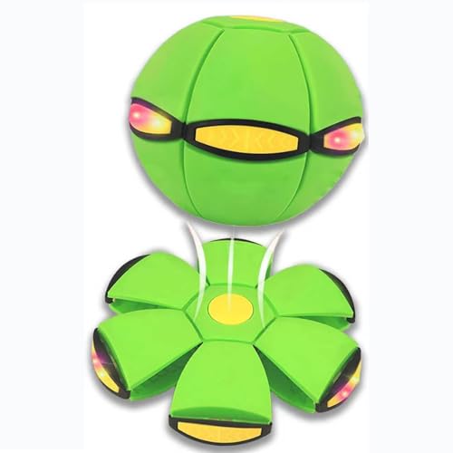 RWSEFK Magic Ball,Magic Bouncing Ball,Interactive Pop-Up Transform,Parent-Child Interaction，with 6 Light ((Green))