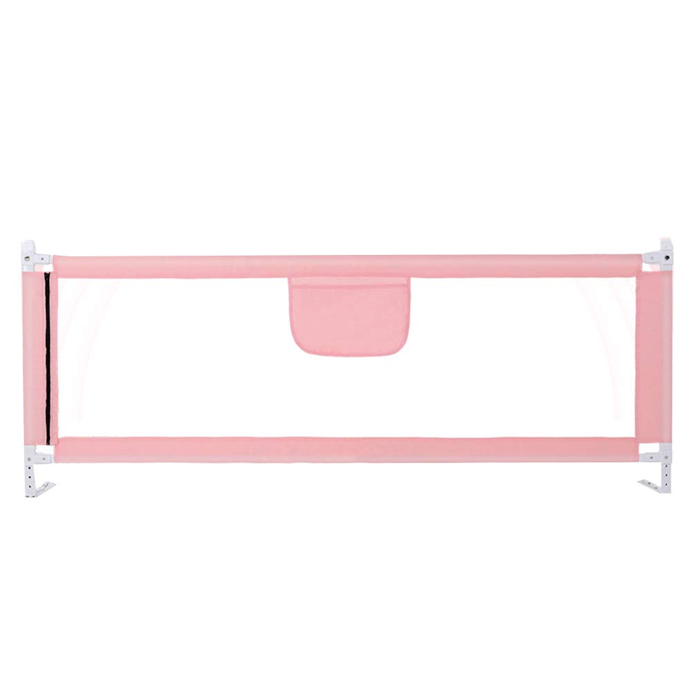 Bettgitter Bettschutzgitter Stoßstange, Extra Langes Bettgitter Vertikales Anhebendes Anti-Fall-Bettgitter, Für,Rosa,150cm*93cm