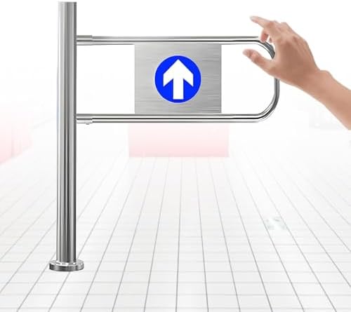 Automatic Swing Gate - Durable Stainless Steel Entrance Device, Auto Closing Door for Pedestrian Access Control, Ideal for Stores, Yards, Warehouses - 80x100cm Safety Closure