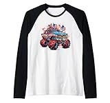 Photo Gallery vintage retro monster truck bandiera usa monster truck bambino maglia con maniche raglan Photo Gallery vintage retro monster truck bandiera usa monster truck bambino maglia con maniche raglan