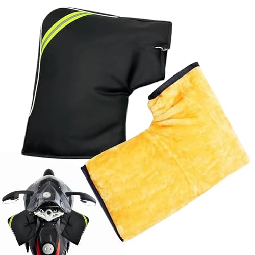 Guantes de manillar de motocicleta, guantes de mango cálido - Manillar de bicicleta Guantes de motocicleta impermeables - Cargo eléctrico para clima frío Triciclo Guantes a prueba de viento para