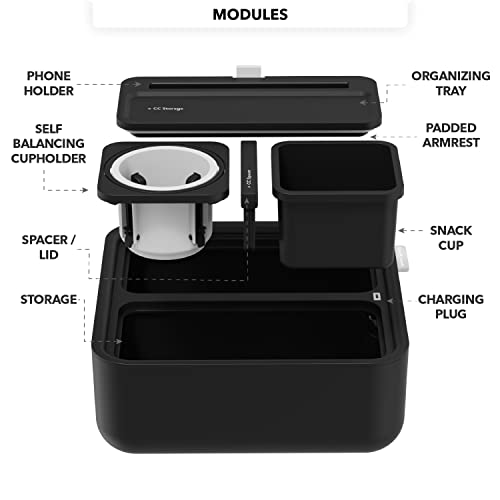 CouchConsole-Original-Cup-Holder-Tray-Drinks-Snacks-Sofa-Caddy-with-Armrest-Table-with-Phone-Stand-TV-Remote-Control-Storage-and-Organizer-for-Living-Rooms-RV-and-Cars-BlackGray