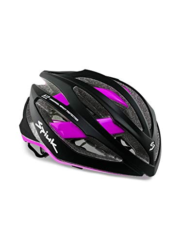 Spiuk Adante Casco, Unisex Adulto, Negro Mate/Fucsia, (M-L) 53-61