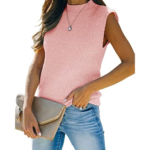 Pull Amarmia sans manches rose L Cover