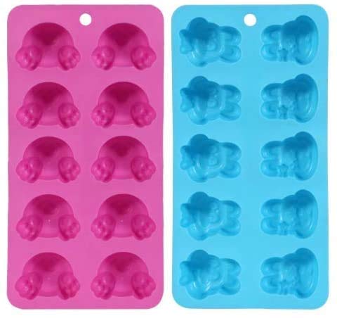 Good Old Values G90773 Easter Bunny Shaped Ice Cubes Tray Flexible Ice Cube Mold Bunny Heads And Bunny Tails Rubber Tray thumb #1
