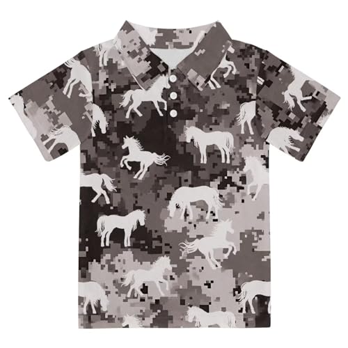Girls & Boys Polo Shirt Cute Animal Design Short Sleeve Summer Hawaiian Beach Holiday 3-12 Years