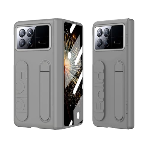 Coque Xiaomi Mix Fold 3 antichoc avec protège-charnière et béquille - Gris