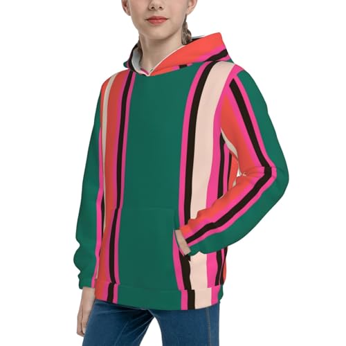 Vertical Stripes Kid Hoodies Boys Sweatshirts Girls Pullover with Pocket2