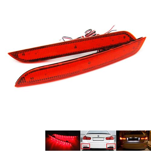 Gempro Rear Bumper Reflector Lights For 2016-2023 Chevy Camaro Led Red Brake Tail Lamps Smoked Len 2pcs Gempro Rear Bumper Reflector Lights For 2016-2023 Chevy Camaro Led Red Brake Tail Lamps Smoked Len 2pcs
