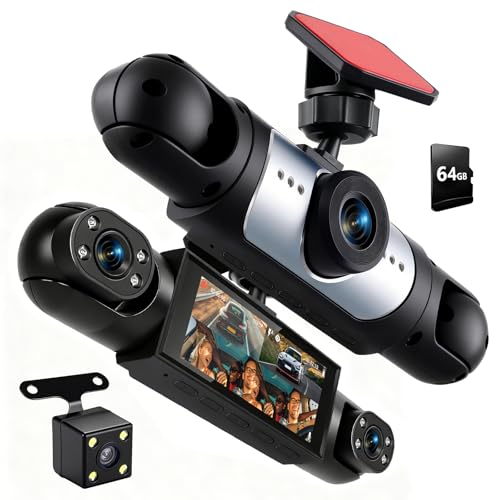Caméra de tableau de bord miroir protection à 360 degrés et capteur G haut de gamme