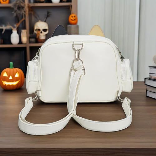 Kawaii Ita Bag Crossbody Bag Cute White Cat Backpack Girls Shoulder Bags Pin Display with Insert