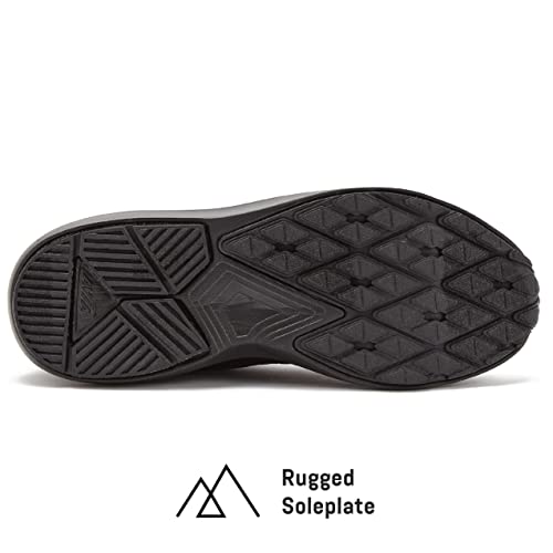 Avia Storm Tênis de corrida masculino com malha leve e respirável, Preto/preto, 9