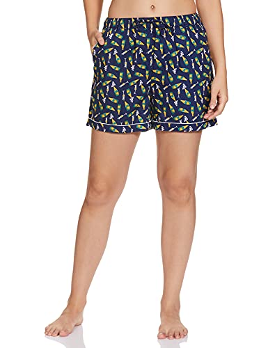 Image of Amazon Brand - Eden & Ivy Women's Cotton Regular Fit Shirt and Shorts Night Suit (Night Wear | Co-ord Set | Lounge Wear Set)