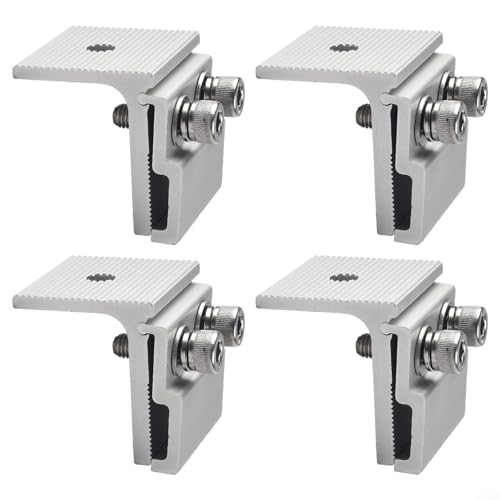 Standing Seam Roof Clamps Aluminum Standing Seam Clamp for Solar Panel Mounting Roof Seam Clamp Sheet Metal Bracket for Heat Cable, Rain Deflector, Snow Guard Attachment, 45x52mm(4pcs)