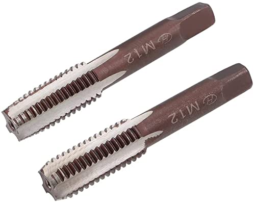XYWHPGV Metric Male Thread M12 Step 1.75 4 Straight Flutes Alloy H2 Tool Steel 1 Pair(E9355 EA643 34308 2B7E9 79061 CB909