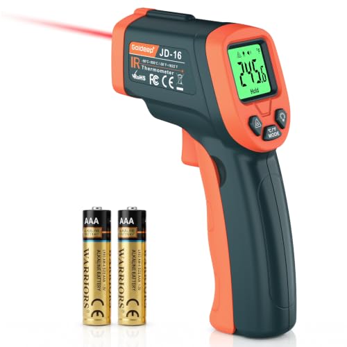 Infrared Thermometer Laser Temperature Gun, Adjustable Emissivity