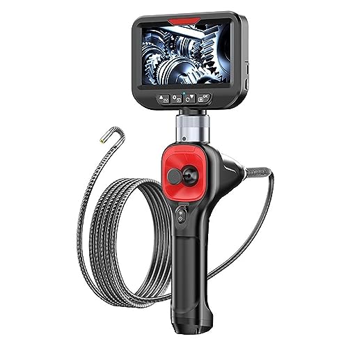 Cámara Endoscópica Basculante Universal con Lente De 6,2mm, Boroscopio Articulado Dirección Cuatro Vías Y 360 ° Pantalla 4,3 Pulgadas 1080p PrecisióN Clara