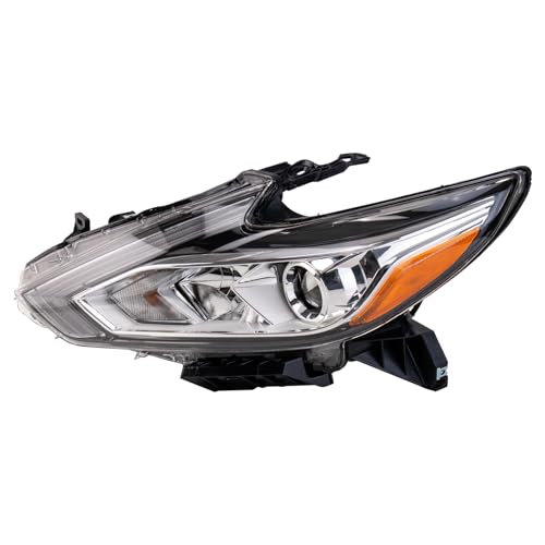 Image of TRQ Driver Side Headlight Assembly Halogen Compatible with 2016-2018 Nissan Altima Without LED Daytime Running Lights NI2502247