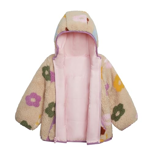 OSHKOSH B'GOSH Baby Girls' Reversible Sherpa-to-Puffer Hooded Jacket2