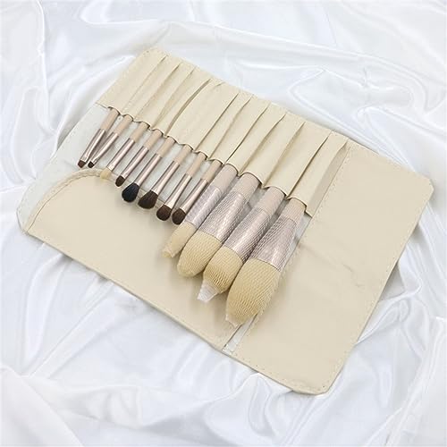 MADALIAN White 12 Jack Cosmetic Bag Makeup Brushes Complete Set Of Beauty Tools Foundation Brush Concealer Brush - Image 6