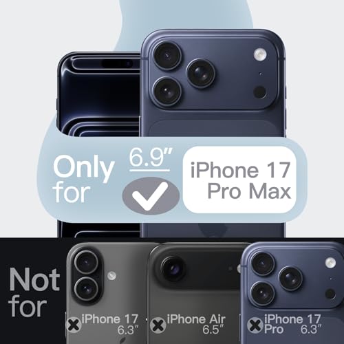 Image of JETech Liquid Silicone Case for iPhone 17 Pro Max 6.9-Inch, Silky Soft Touch Full-Body Protection, Anti-Scratch Shockproof Phone Cover with Microfiber Lining (Black)
