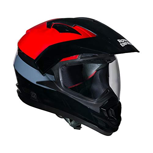 Image of Royal Enfield ISI Certified Explorer Full Face Helmet with clear Visor(Gloss Red-Size: XL)