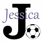Custom Name Sports Wall Decal - Boys Girls Personalized Name Soccer Sports Wall Sticker - Custom Name Sign - Custom Name Stencil Monogram - Boys Girls Room Wall Decor