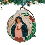 Bola de Navidad de Navidad Pintada a Mano - Bola Colgante de NOE Vintage | Heridas para Colgar el salón del árbol Room del Dormitorio