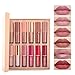 12 Colors Matte & Glossy Liquid Lipstick Set – Book Style Gift Kit for Women & Girls – Long Lasting Waterproof Lip Gloss with Nude, Pink, Red Shades, Non-Sticky, Transfer-Proof Lip Stain (Set A)