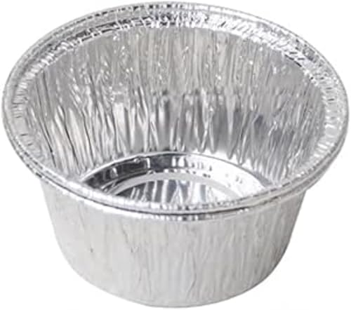 Zdaqian アルミ缶 アルミ皿 300枚入り たれ 皿 使い捨て 箔製 容量100/175/320ml 丸型なべ 銀色 パイ皿 バーベキュープレート ブリキ箔ボウル ベーキング ロースト料理用 バーベキュー用 (A)