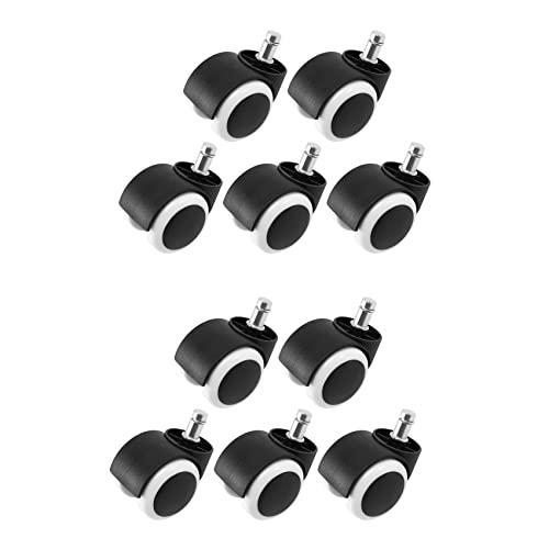 Eeskvrebuz 50mm�I�t�B�X�`�F�A���[���[�L���X�^�[�z�C�[�� - 10�_�Z�b�g - �u���b�N���z���C�g
