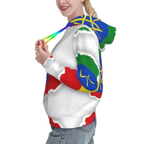 Sweat à capuche Éthiopie contre le froid pull doux extensible qui ne déforme pas