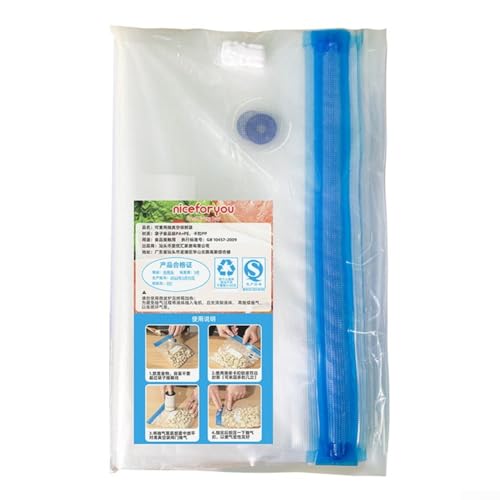 Innovador sistema de sellado al vacío, bomba fácil de usar y 15 bolsas de almacenamiento seguras para mantener los alimentos frescos durante más tiempo (D 5 bolsas x 30 x 34)