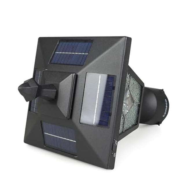 KP4326Q-A Solar Lamp Post Light Solar Pillar Light Matte Black