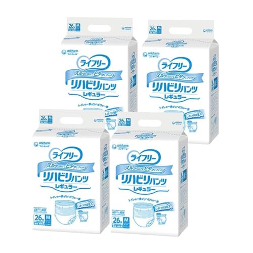 ユニ・チャーム ライフリー リハビリパンツ レギュラー Mサイズ26枚1箱(4袋セット)のサムネイル