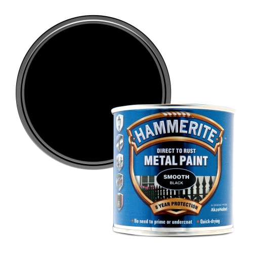 250 Ml Smooth Black Hammerite Ham6722001 250Ml Metal Paint Smooth Black