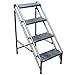 Produktbild GAXQFEI Industrielle Folding 2/3/4 Tragbare Stufenhocker Leiter, Haushaltstreppe Edelstahl Steinpladder Für Erwachsene, Hausgarten Werkzeug Schwerlast Max. 150Kg,45 * 75 * 95 cm
