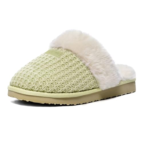 Image of OOW Cozy House Slippers for Women with Memory Foam Fuzzy Shoes for Indoor