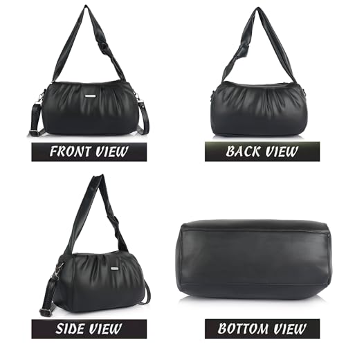 Image of Synthetic Leather Casual Top Handle Handheld Crossbody Travel Side Sling Bag For Women