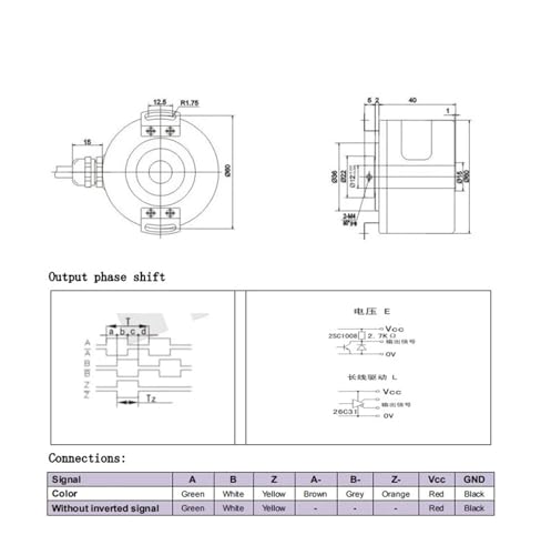 Sensor de Efecto Hall anticaídas de señal con salida push-pull estable 6
