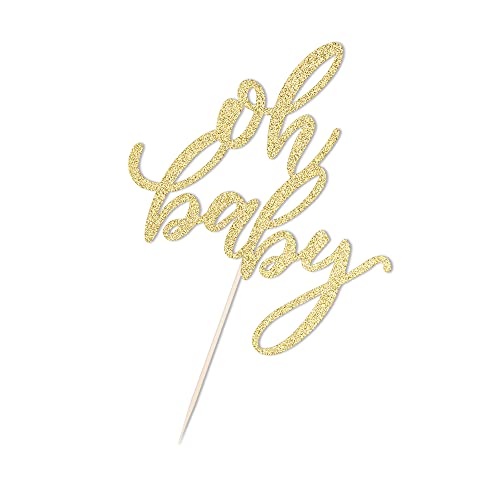 Golden Oh Baby Cake Topper, Baby Party Cake Decoration, Baby Baptism Or New Baby Gender Reveal Party Cake Decoration. #TOP3