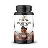 Chaga Mushroom Capsules 30% Polysaccharides - Organic Mushroom Supplement with Chaga Extract for Energy, Digestion, & Immune Support - Non-GMO, 60 Veggie Caps