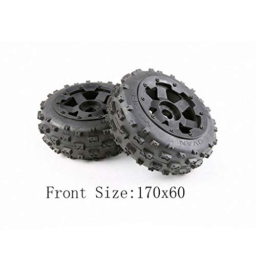 PNEUMATICI E MOZZO RUOTA SET PER 1/5 KM BAJA 5B Rc Ricambi Auto Posteriore 170X80