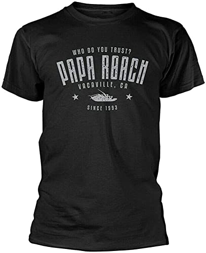 T-Shirt Papa Roach Vacaville en coton noir premium pour hommes taille M
