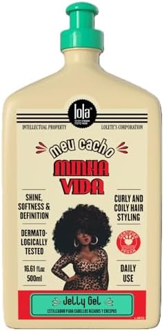 Lola From Rio โ Meu Cacho Minha Vida โ Moisturizing Jelly Gel for Defined, Bouncy Curls & Waves โ Flexible Hold Styling Gel for Curly Hair โ 16.91 fl oz