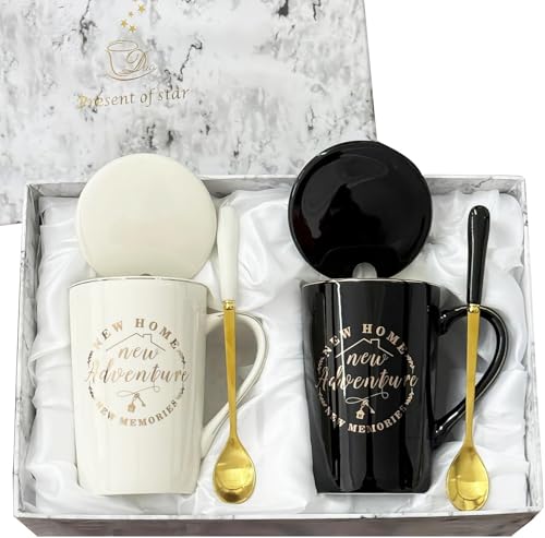 Housewarming Coffee Mug Set 14oz for New Home Buyers