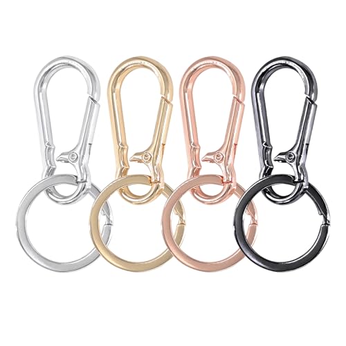 Ryidkcs Stylish Metal Keychains for Men and Women, Durable Key Ring Clip Holder for Car and Home Organization, Secure Keyring Accessories