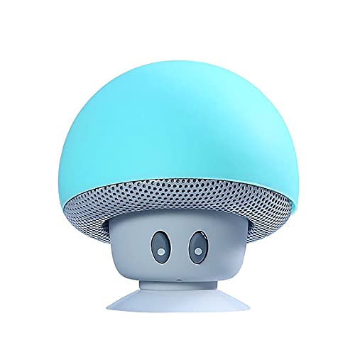 DIRTOM Enceinte Bluetooth Portable Champignon, avec USB - Basses Puissantes - Se Ventouse Partout - Fonction Mains Libres Bluetooth - Autonomie 7hrs - Porté Bluetooth de 10 m Cover