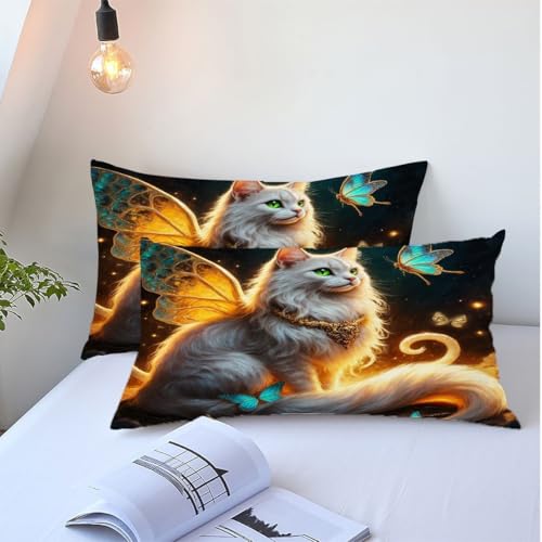 Housse de couette chat 160x200 imprimé 3D avec fermeture éclair cachée - 6
